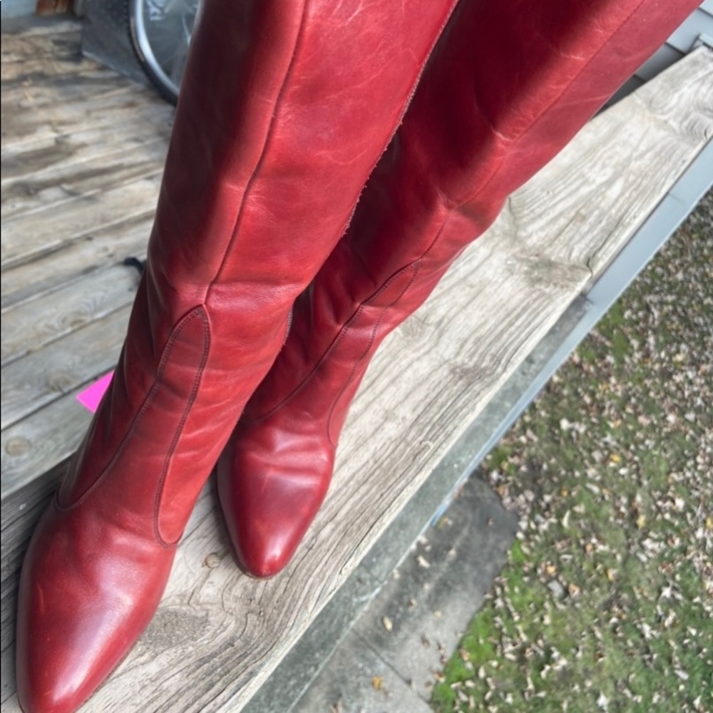 COPY - Genuine Italian Leather Red Boots